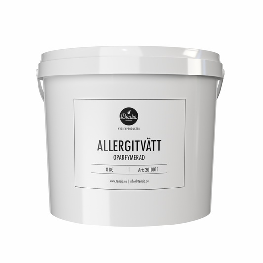 Allergitvättmedel 8 kg oparfymerat
