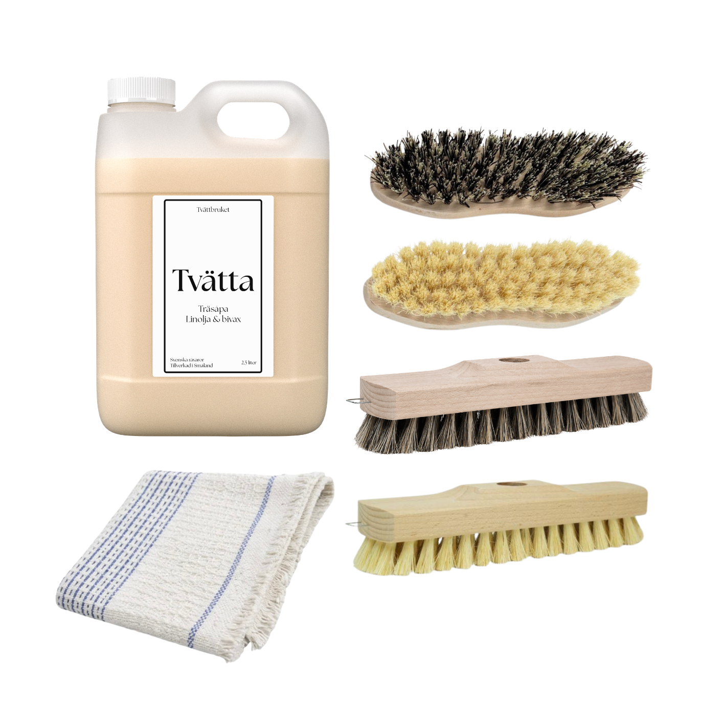 Paket - Träsåpa & Borstar